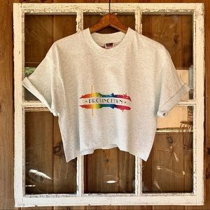 ◐ Vιnтage ◑ Heather Grey Ptown Cut-off Tee